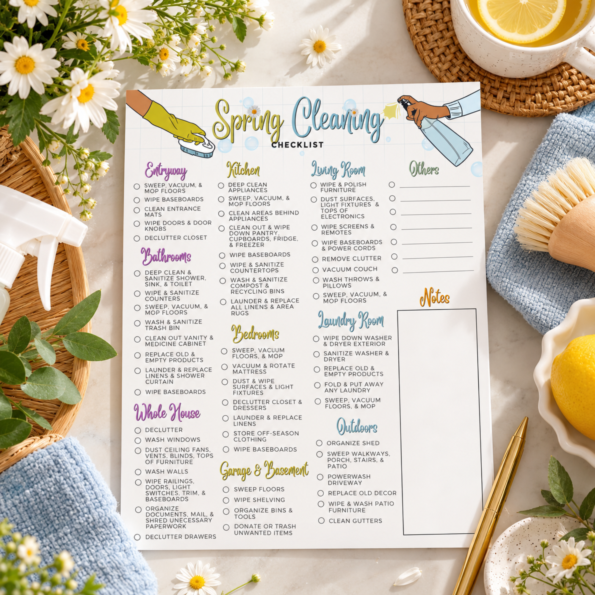 Master Spring Cleaning Checklist Printable, Spring Cleaning Planner, Home Cleaning Checklist, House Cleaning Organizer, Cleaning List 3 Master Spring Cleaning Checklist Printable, Spring Cleaning Planner, Home Cleaning Checklist, House Cleaning Organizer, Cleaning List - Image 3