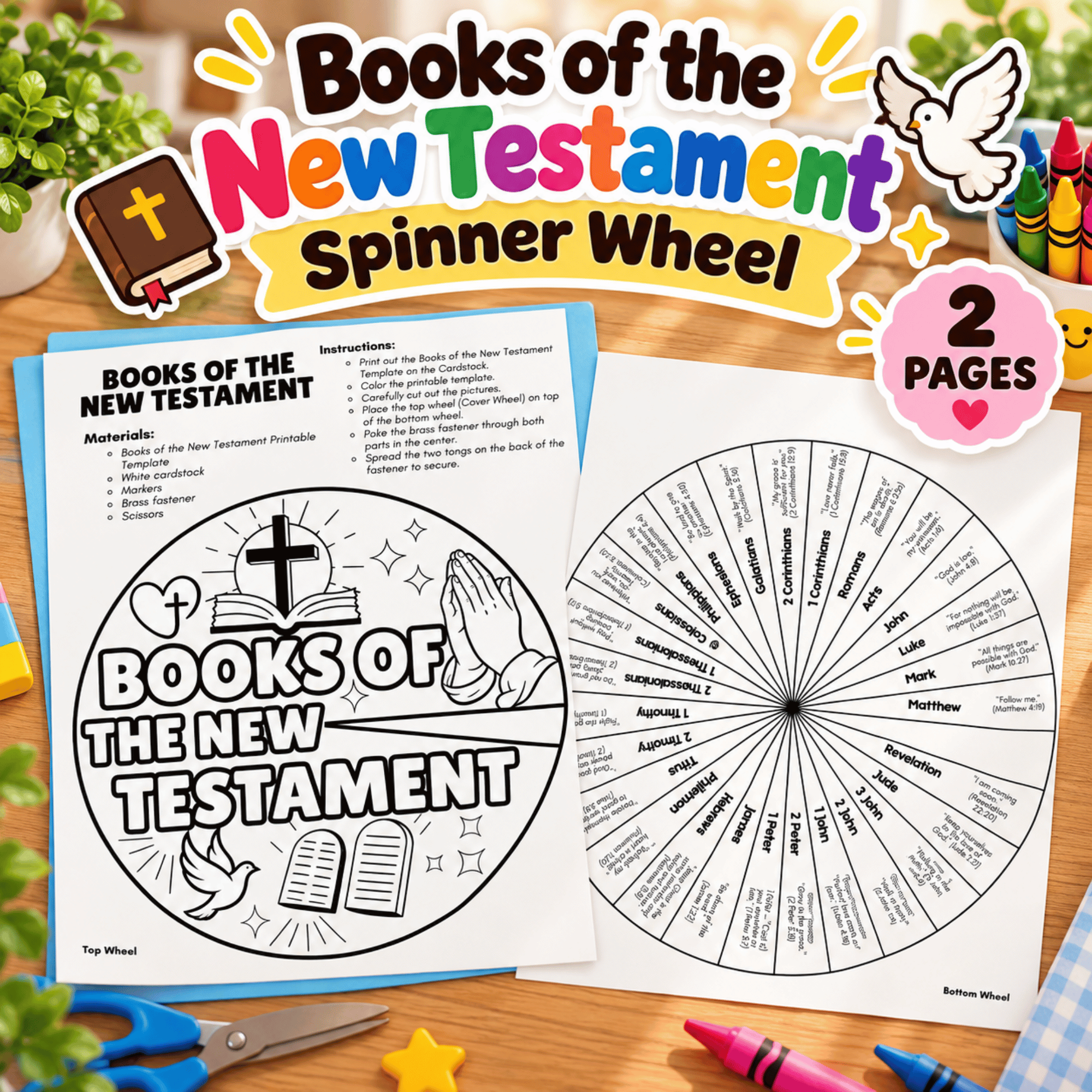 Books of the New Testament Spinner Wheel