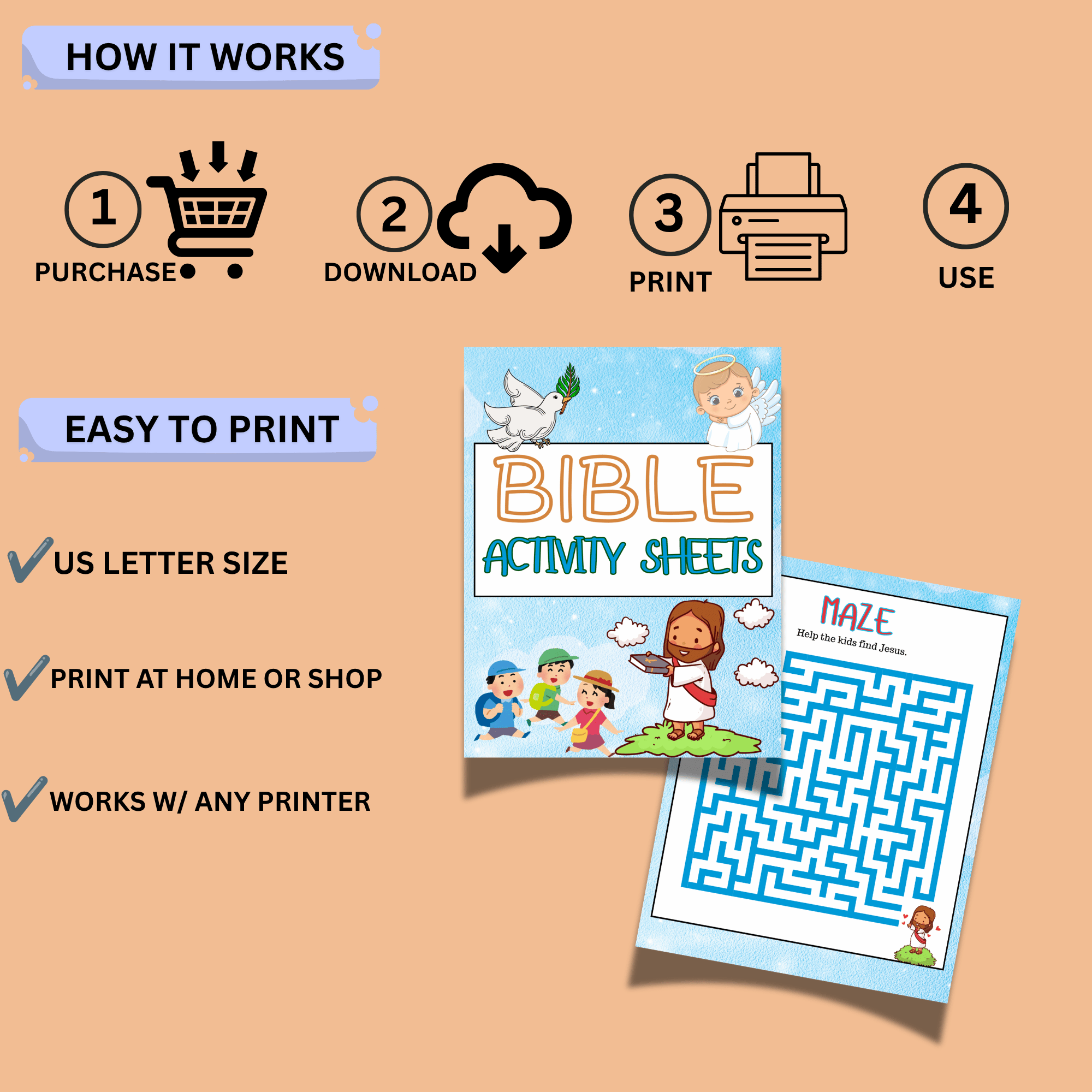 Bible Activity Sheets Printable 7 Bible Activity Sheets Printable - Image 7