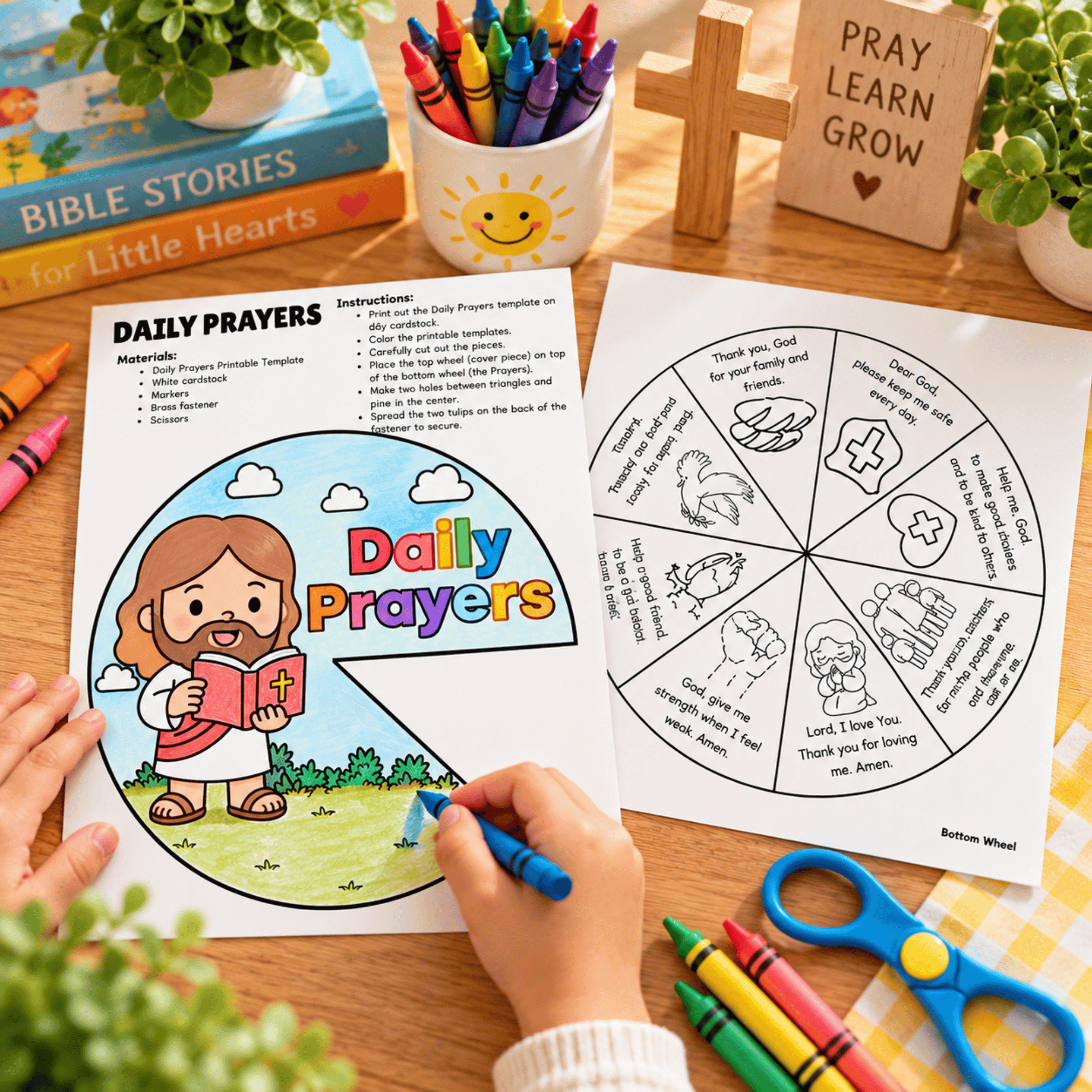 Daily Prayers Bible Craft Printable 3 Daily Prayers Bible Craft Printable - Image 3