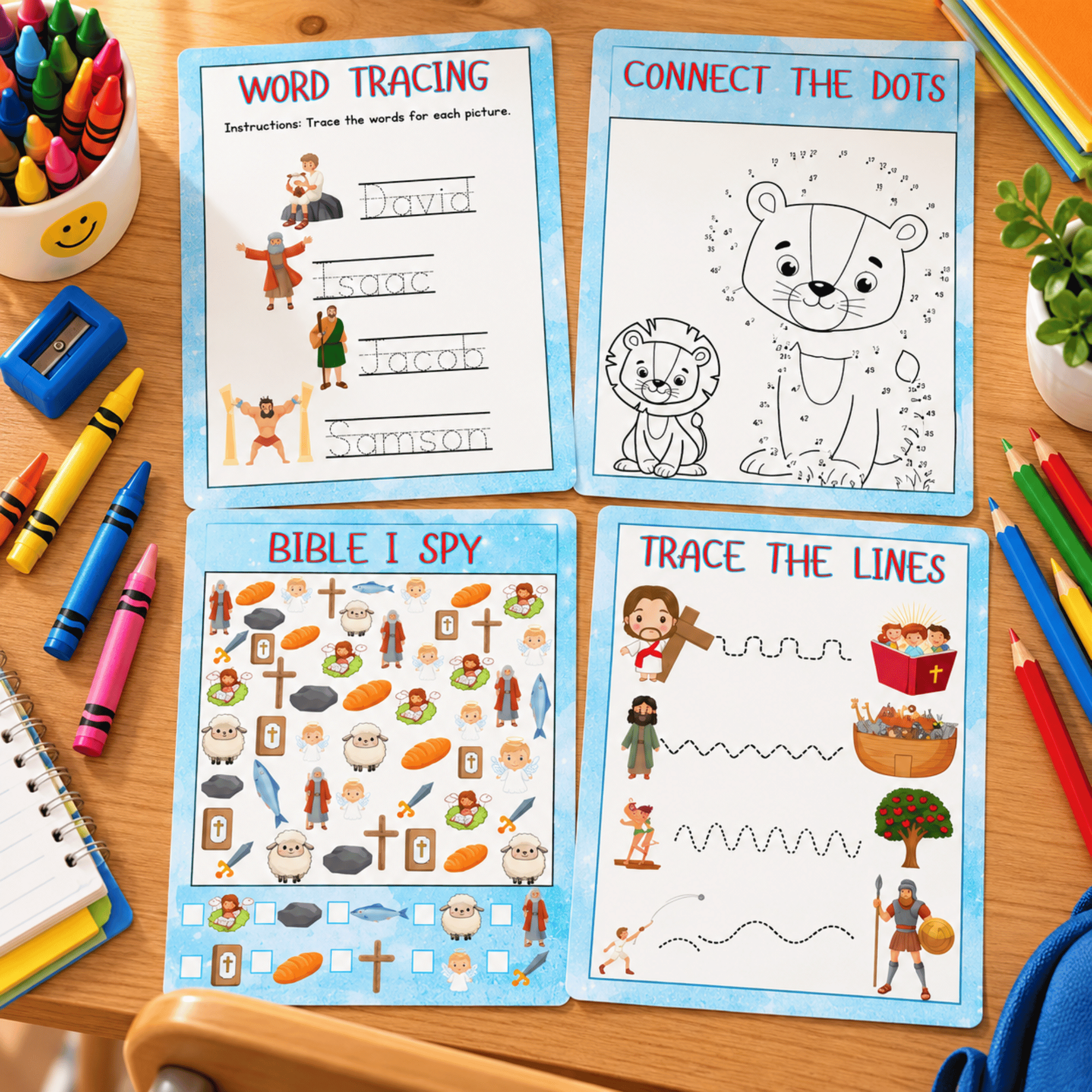 Bible Activity Sheets Printable 3 Bible Activity Sheets Printable - Image 3