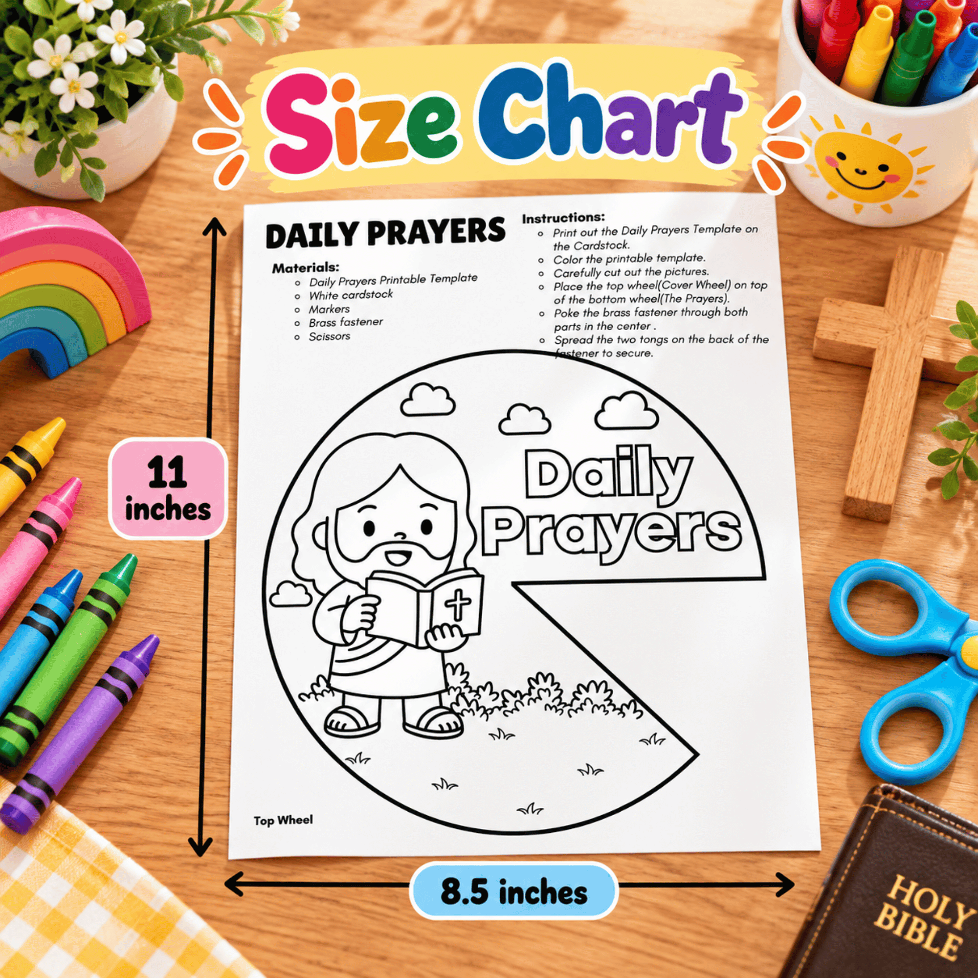 Daily Prayers Bible Craft Printable 5 Daily Prayers Bible Craft Printable - Image 5