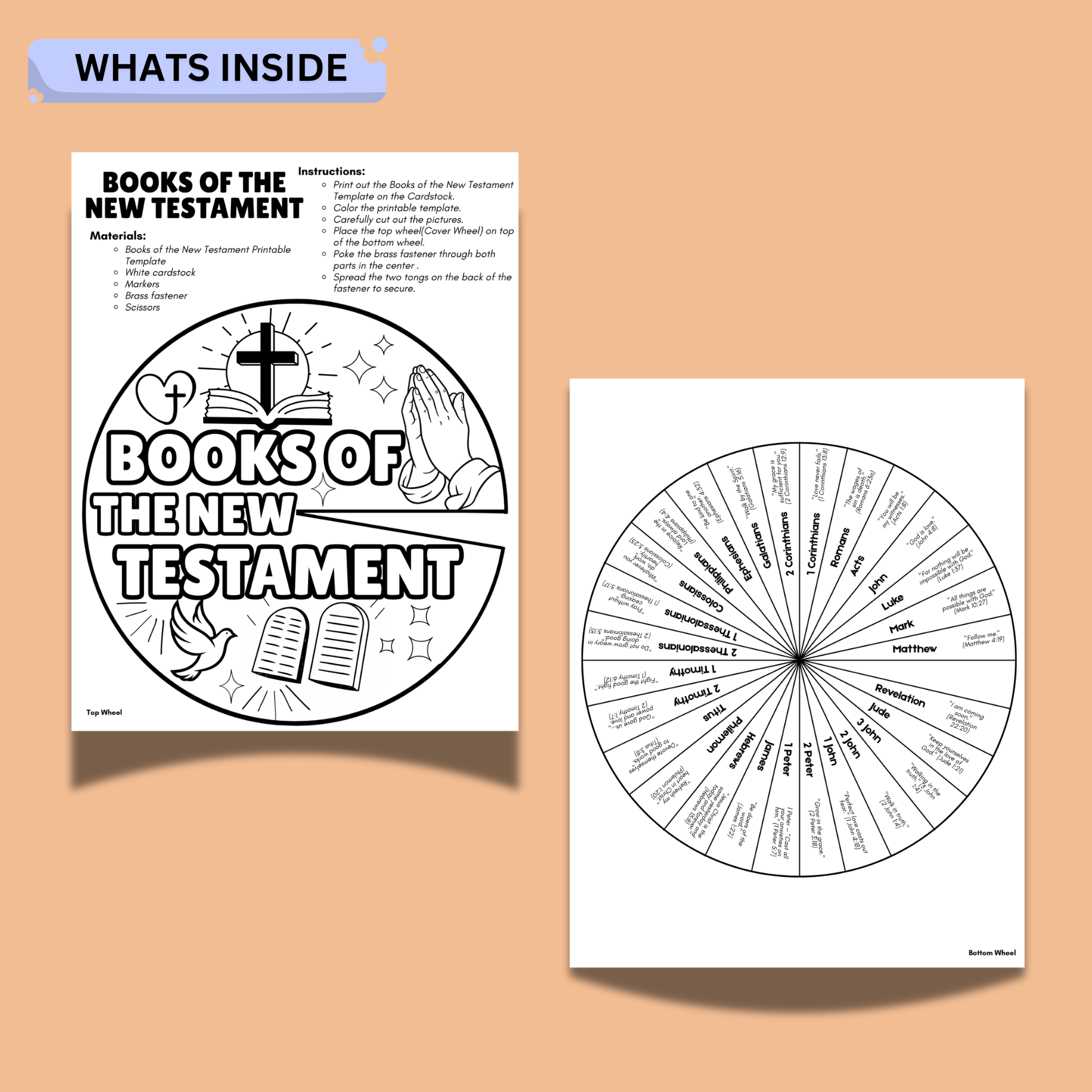 Books of the New Testament Spinner Wheel 2 Books of the New Testament Spinner Wheel - Image 2
