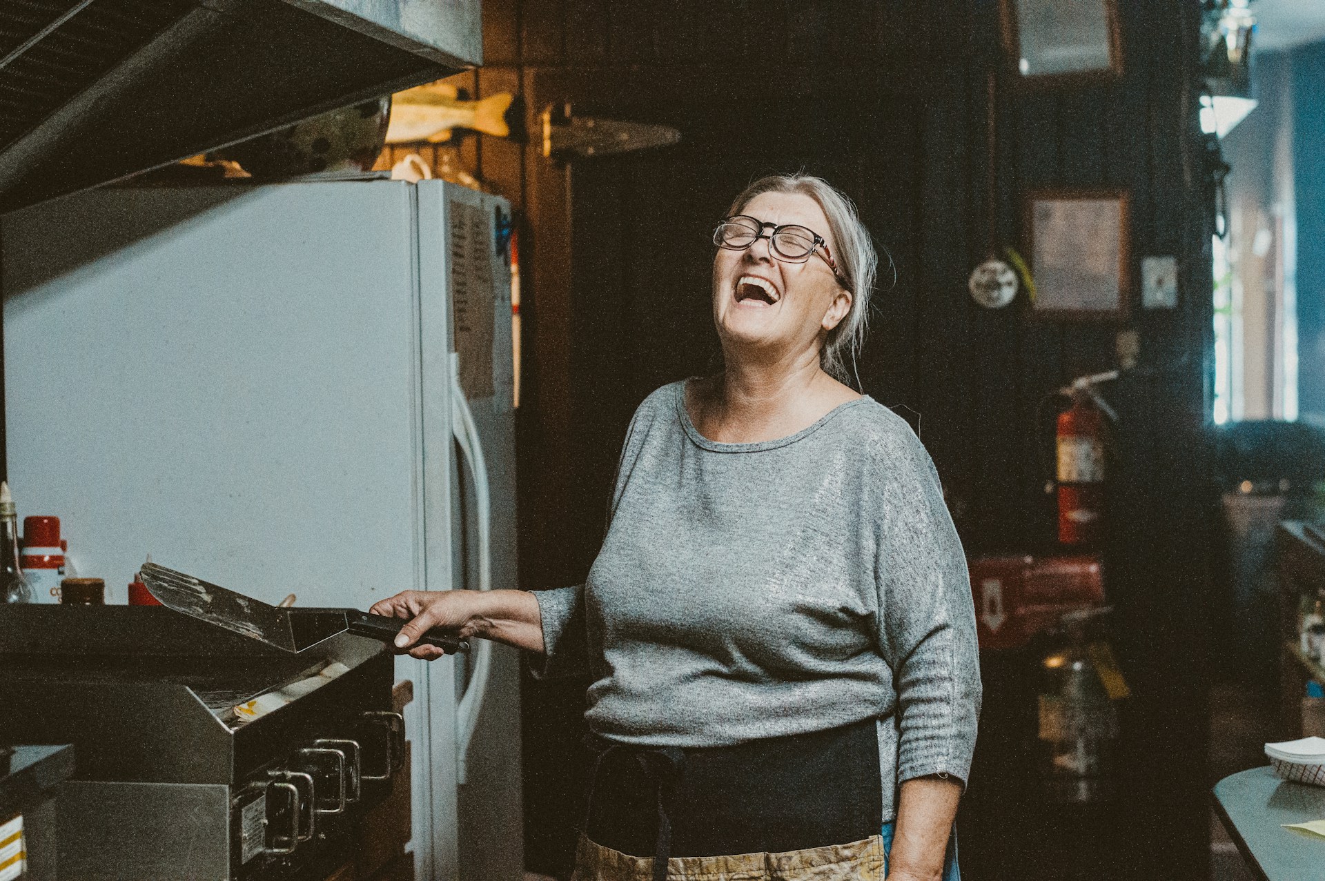 grandma in kitchen