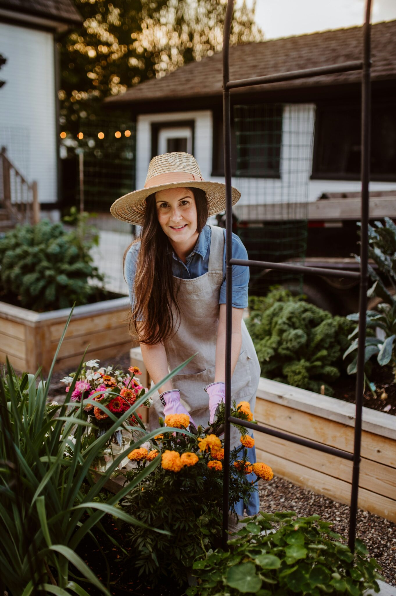 woman gardening